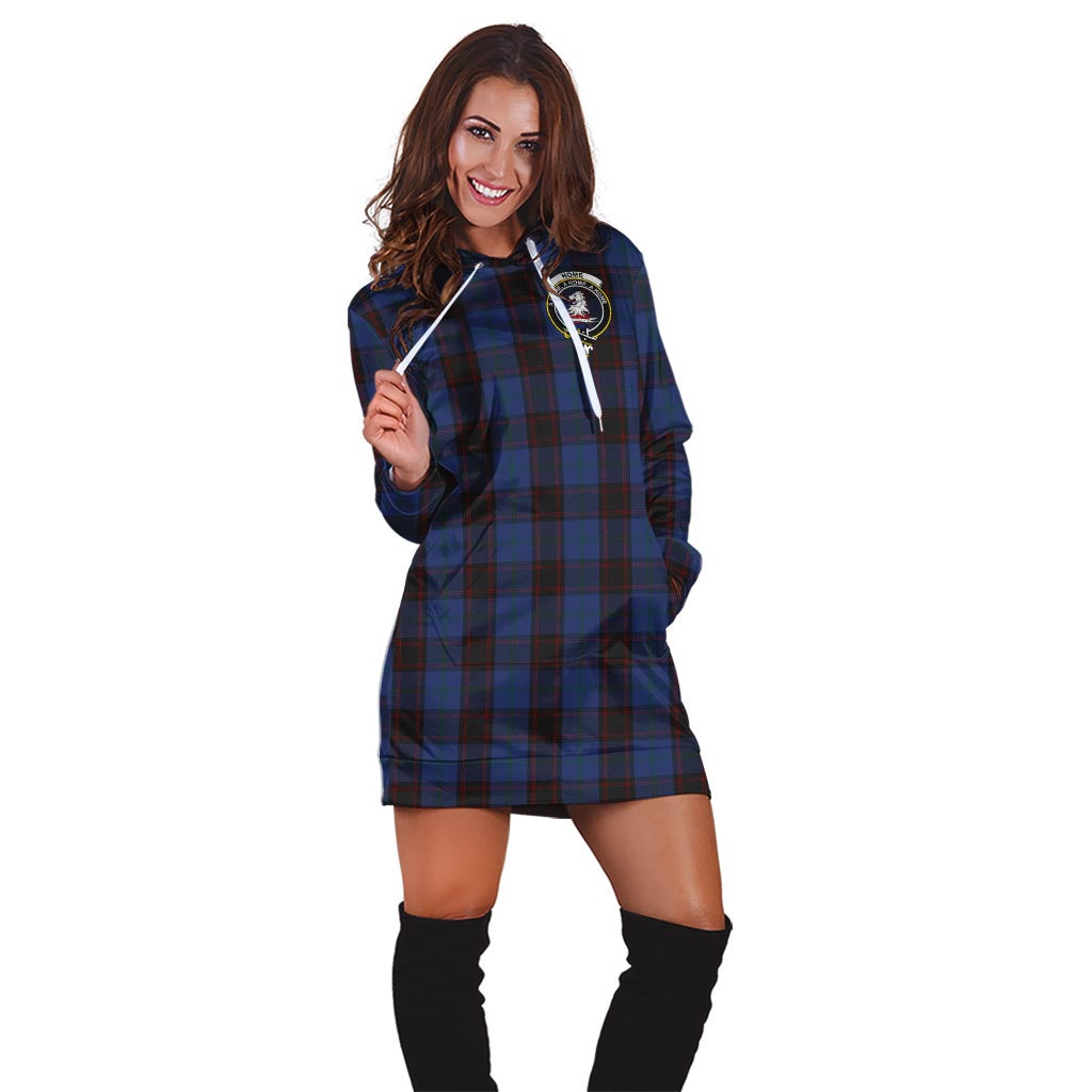 Home (Hume) Tartan Hoodie Dress with Family Crest - Tartan Vibes Clothing