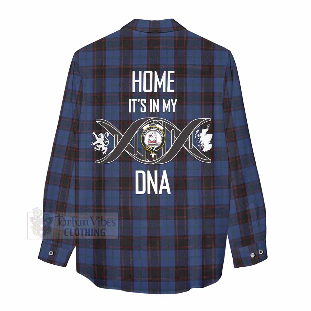 Tartan Vibes Clothing Home (Hume) Tartan Women's Casual Shirt with Family Crest DNA In Me Style