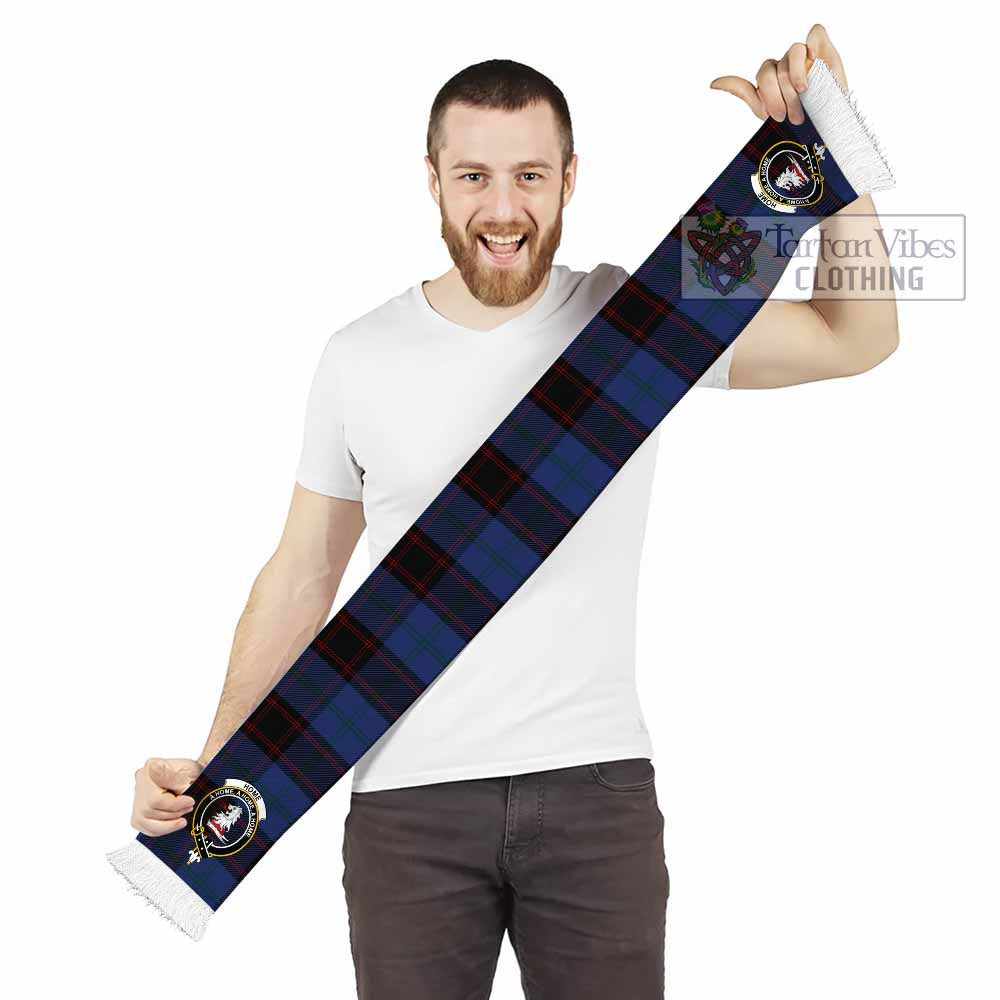 Tartan Vibes Clothing Home (Hume) Tartan Ruffneck Scarf with Family Crest