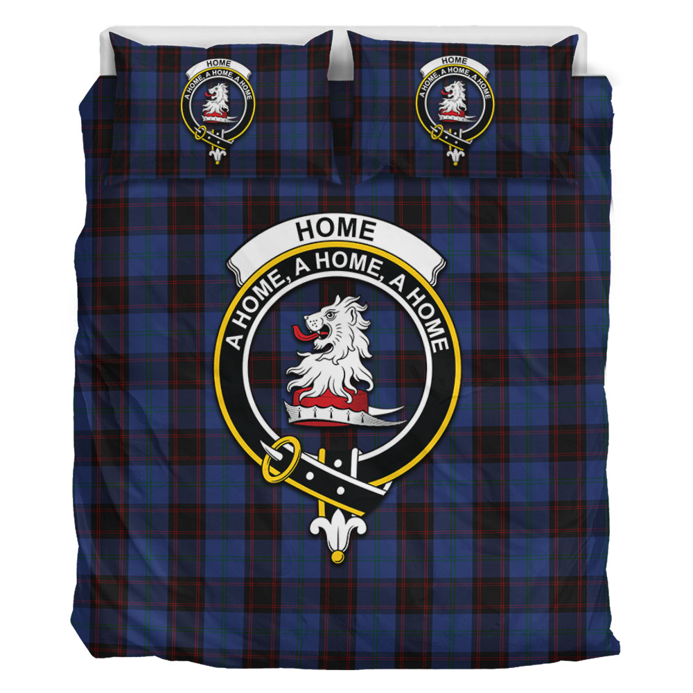 Home (Hume) Tartan Bedding Set with Family Crest - Tartan Vibes Clothing