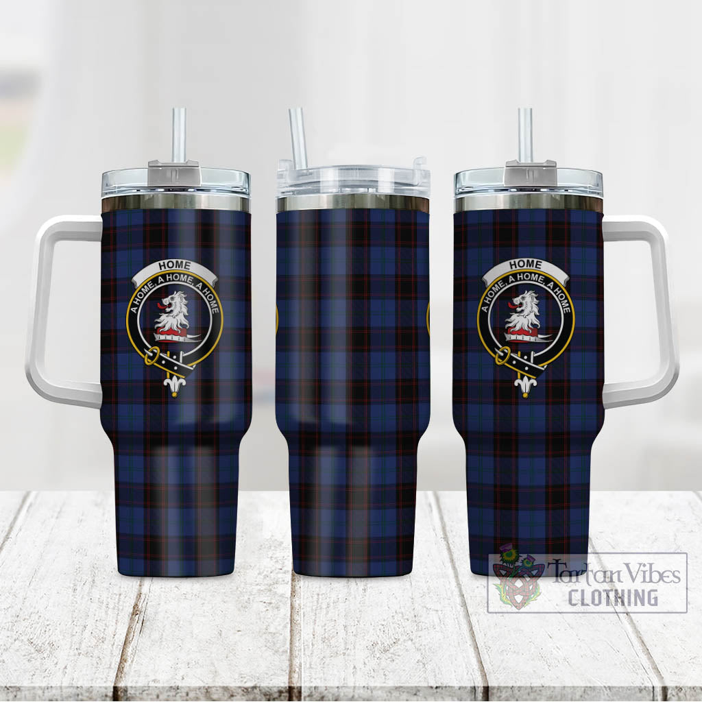 Tartan Vibes Clothing Home (Hume) Tartan and Family Crest Tumbler with Handle
