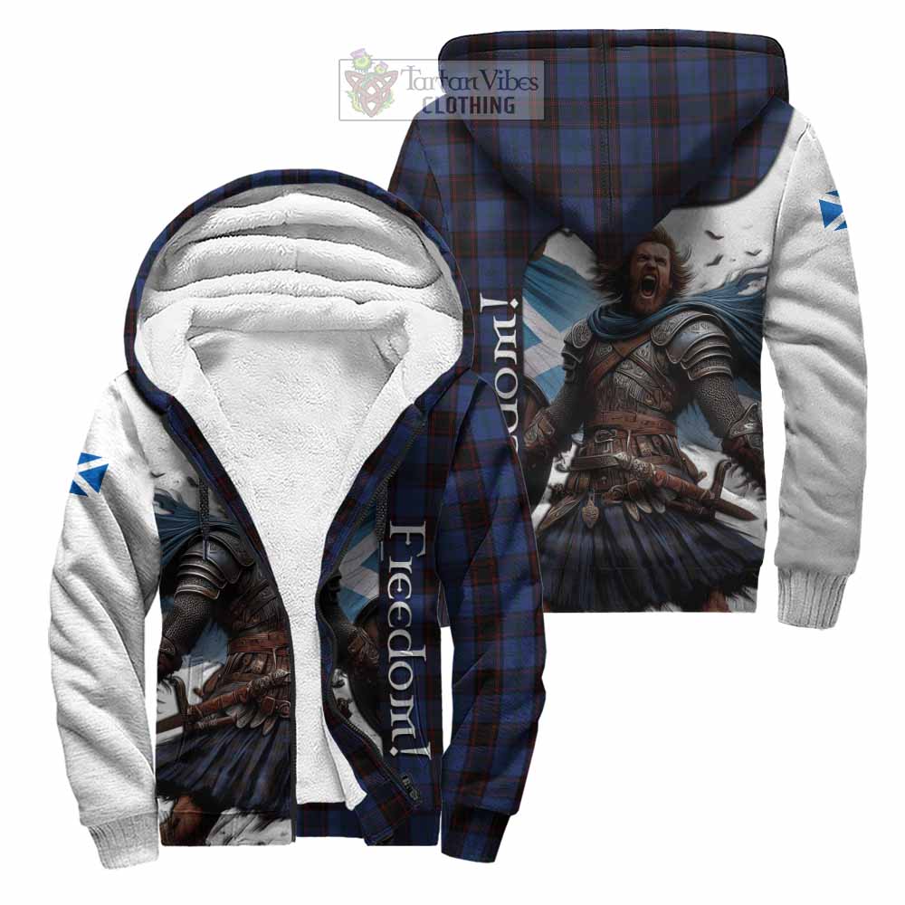 Tartan Vibes Clothing Home (Hume) Crest Tartan Sherpa Hoodie Inspired by the Freedom of Scottish Warrior