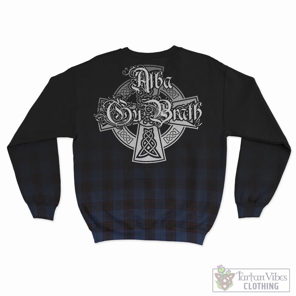 Tartan Vibes Clothing Home (Hume) Tartan Sweatshirt Featuring Alba Gu Brath Family Crest Celtic Inspired