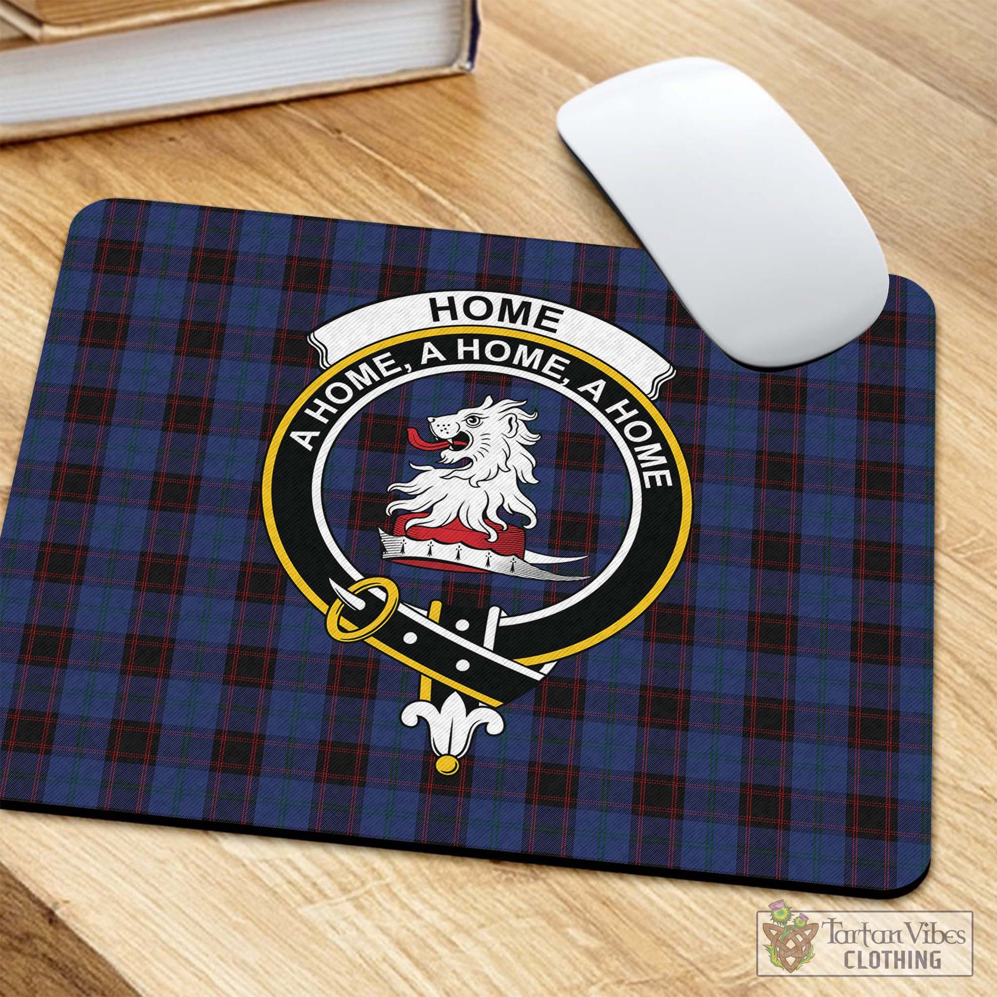 Tartan Vibes Clothing Home (Hume) Tartan Mouse Pad with Family Crest