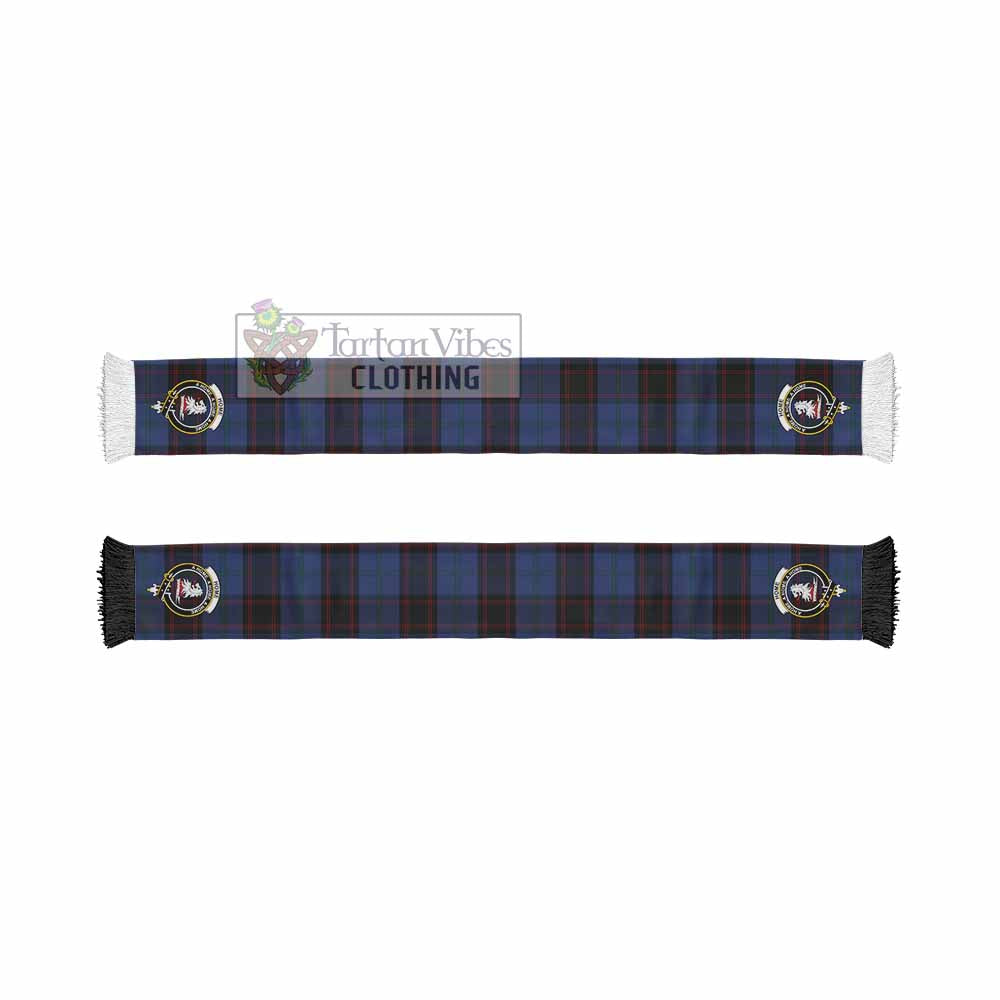 Tartan Vibes Clothing Home (Hume) Tartan Ruffneck Scarf with Family Crest