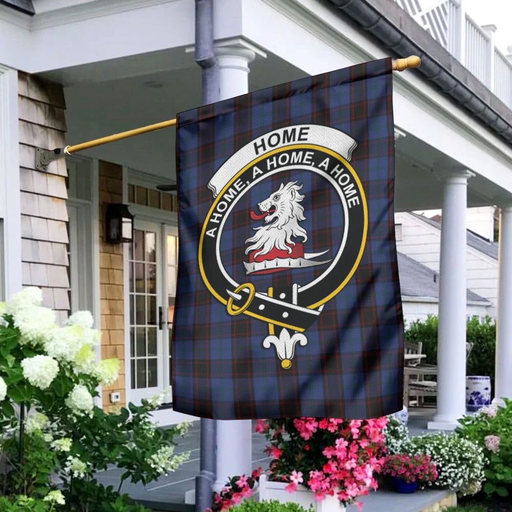 Home (Hume) Tartan Garden Flag with Family Crest - Tartan Vibes Clothing