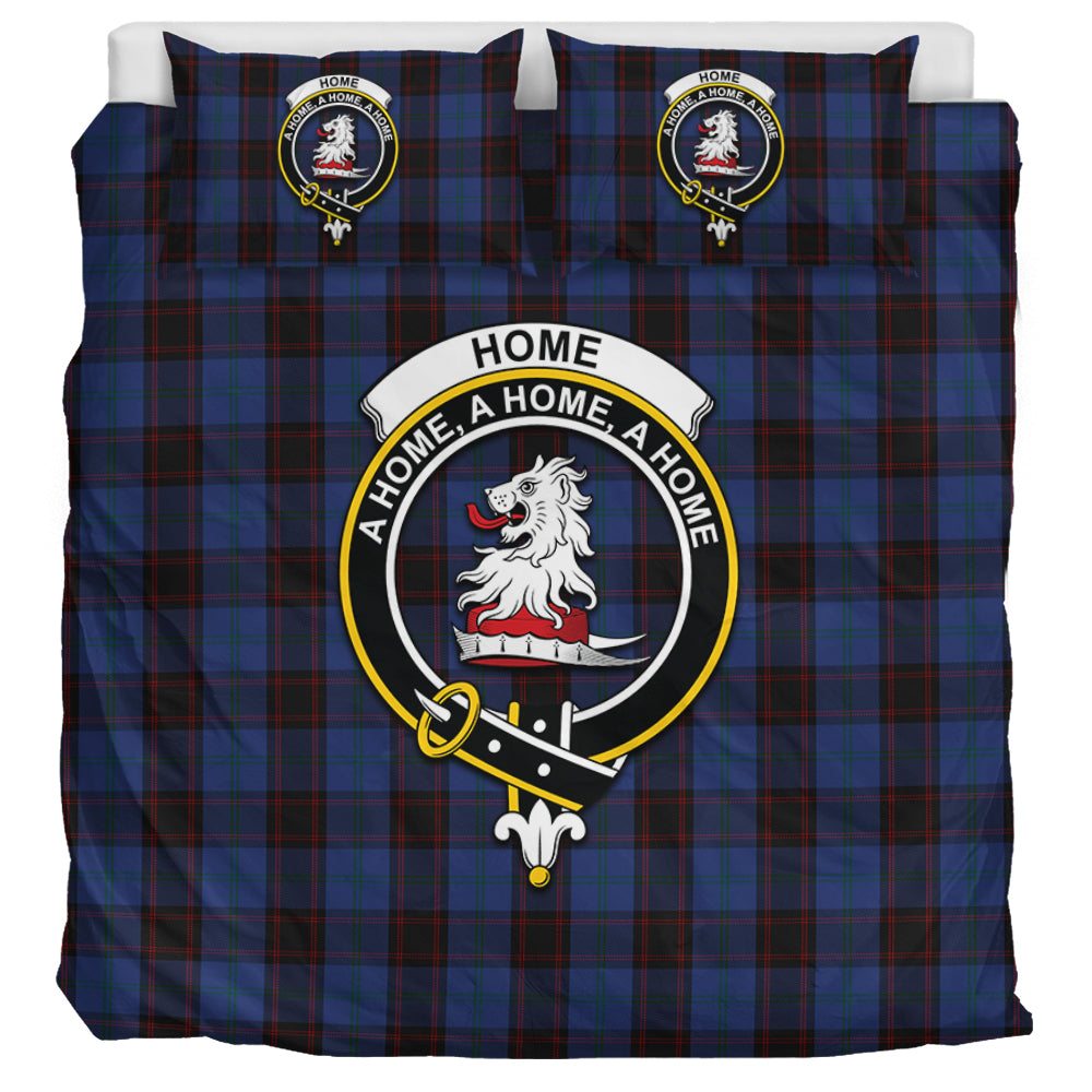 Home (Hume) Tartan Bedding Set with Family Crest UK Bedding Set UK Super King 104*94 inch - Tartan Vibes Clothing