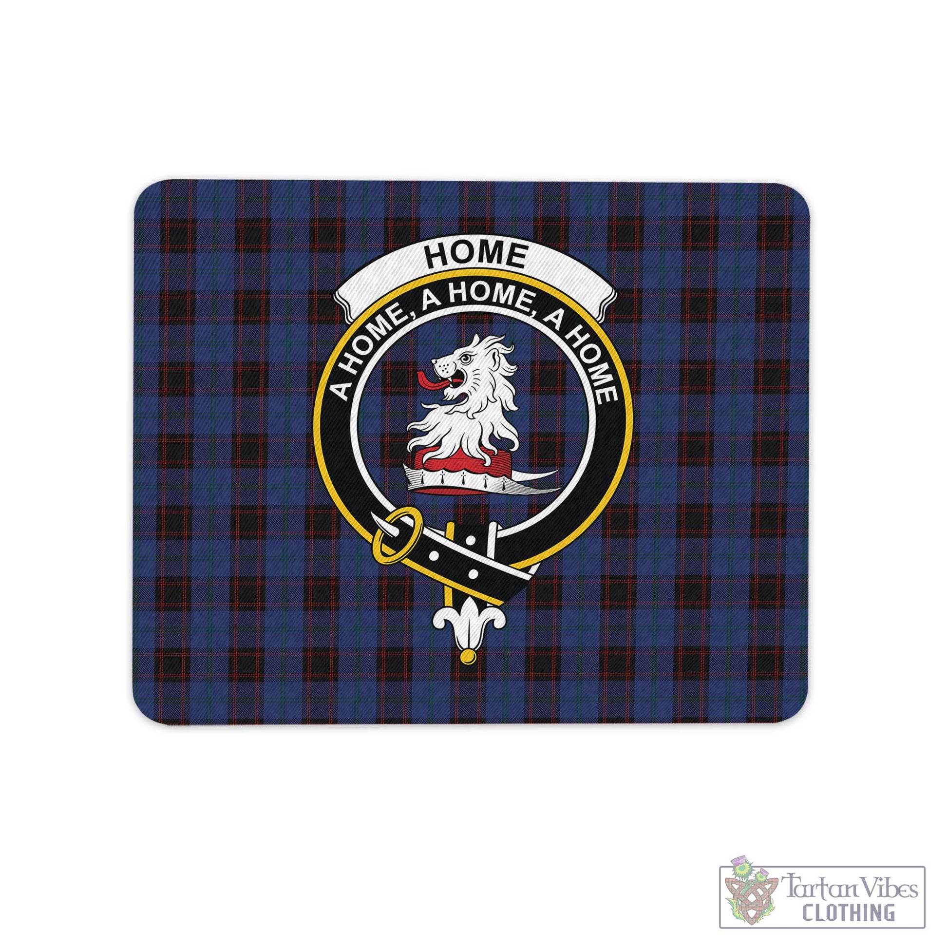 Tartan Vibes Clothing Home (Hume) Tartan Mouse Pad with Family Crest