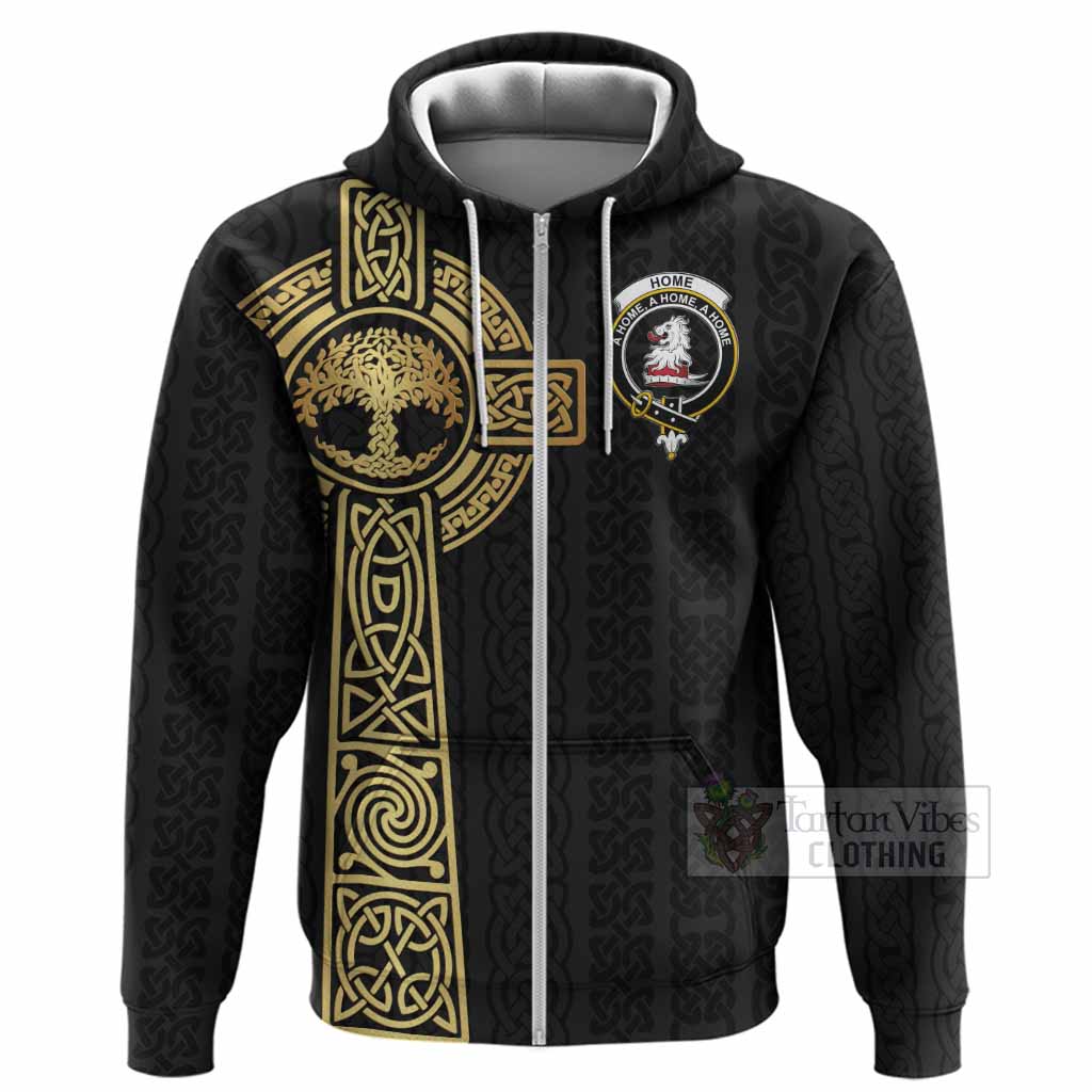 Home (Hume) Clan Crest Hoodie with Celtic Tree of Life Inspired