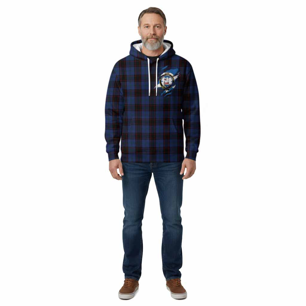 Home (Hume) Clan Crest In Me Tartan Cotton Hoodie Scotland Flag Style