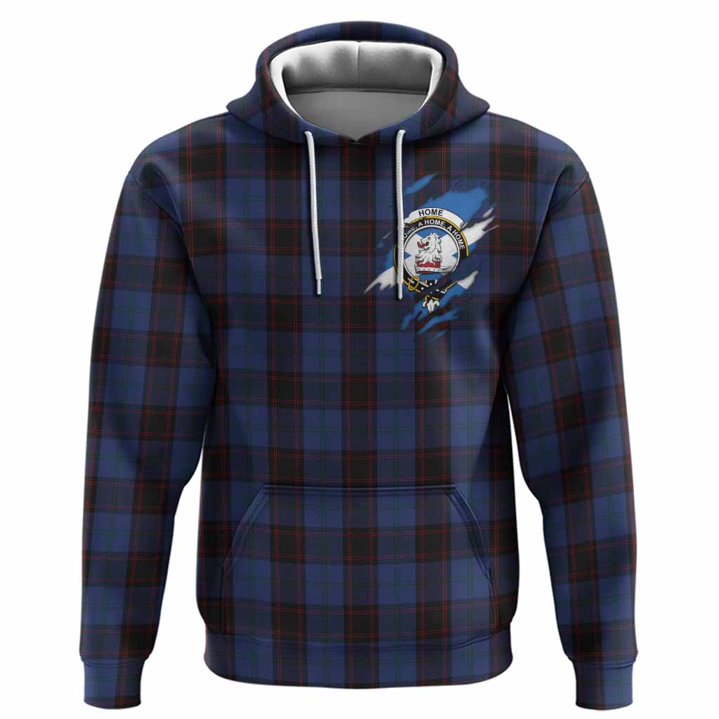 Home (Hume) Clan Crest In Me Tartan Hoodie Scotland Flag Style
