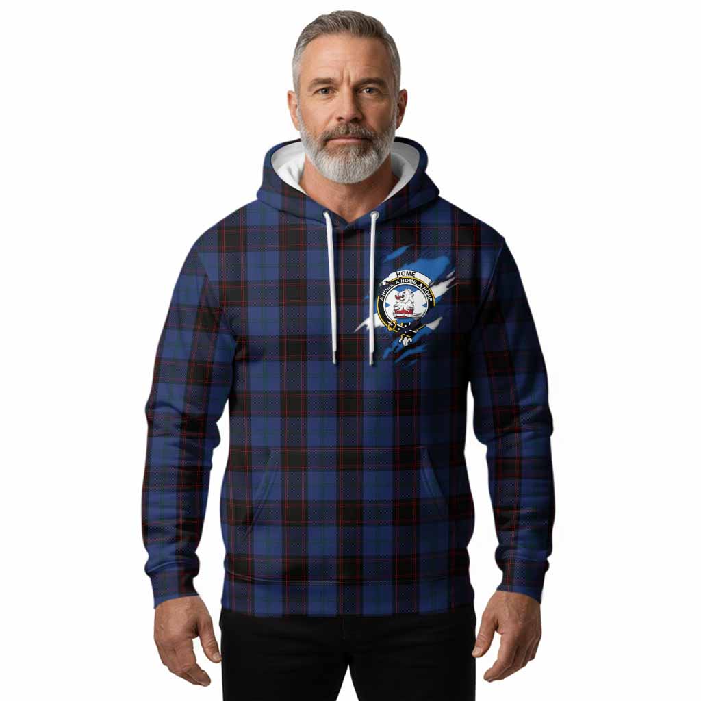 Home (Hume) Clan Crest In Me Tartan Hoodie Scotland Flag Style