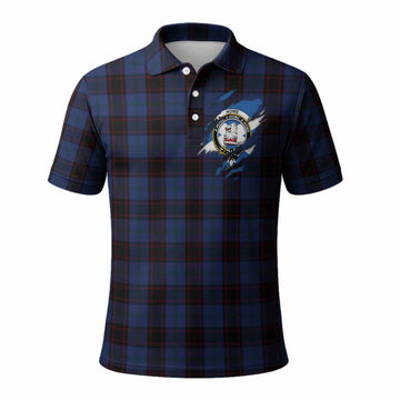 Home (Hume) Clan Crest In Me Tartan Polo Shirt Scotland Flag Style