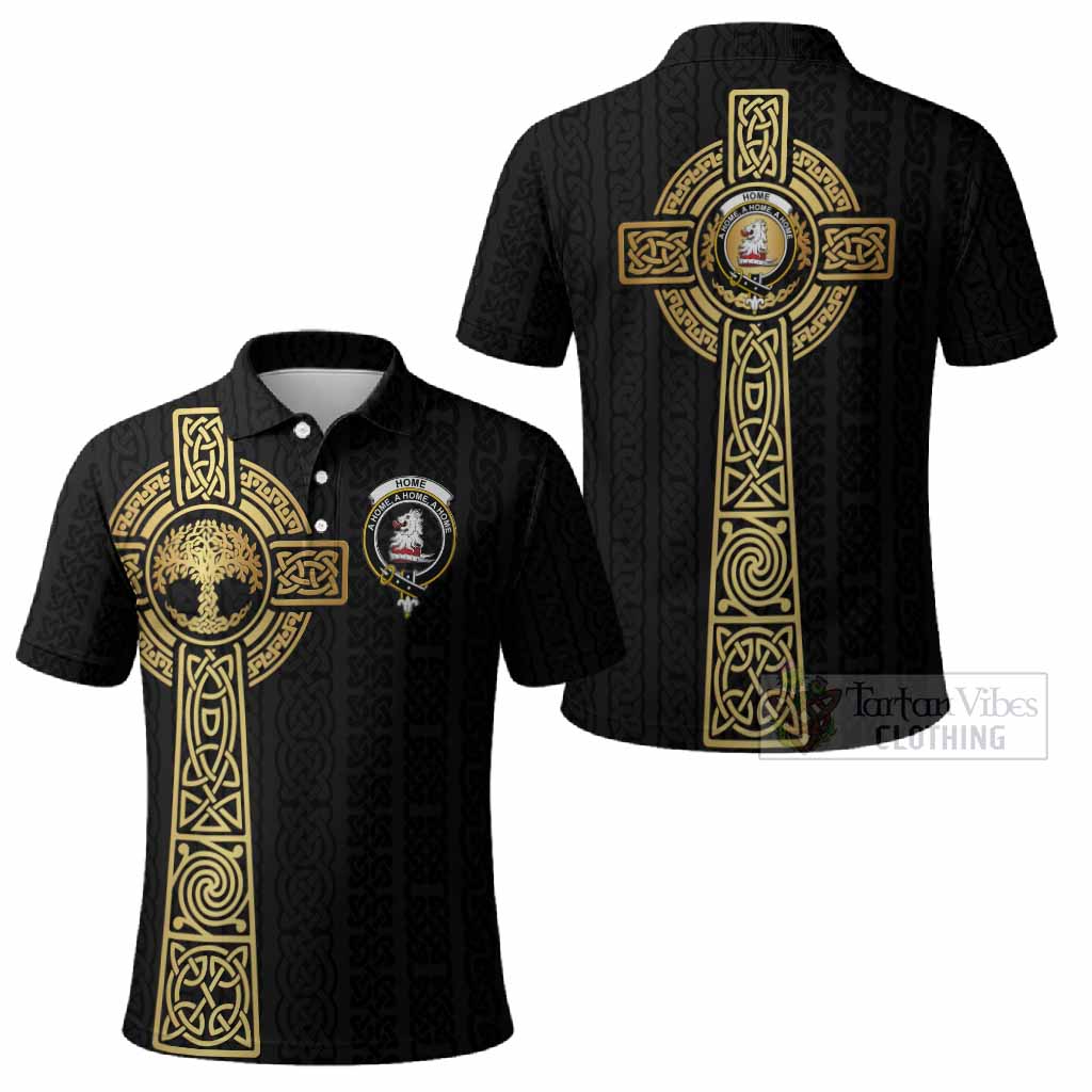 Home (Hume) Clan Crest Polo Shirt with Celtic Tree of Life Inspired