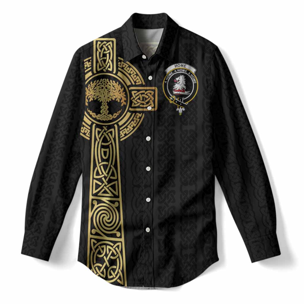 Home (Hume) Clan Crest Women Casual Shirt with Celtic Tree of Life Inspired