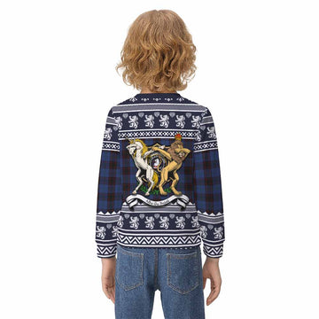 Home (Hume) Clan Tartan Crest Christmas Kid Ugly Sweatshirt Coat of Arms Funny Style