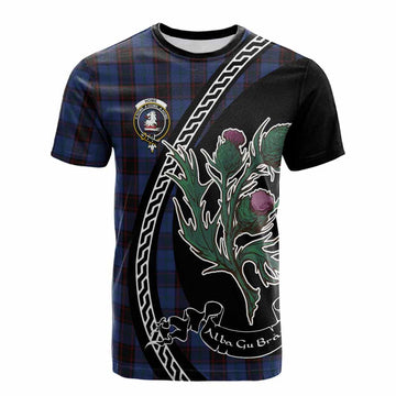 Home (Hume) Family Crest Tartan Cotton T-shirt Alba Thistle Inspired - Tartan Vibes Clothing