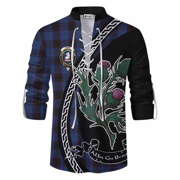 Home (Hume) Family Crest Tartan Ghillie Shirt Alba Thistle Inspired