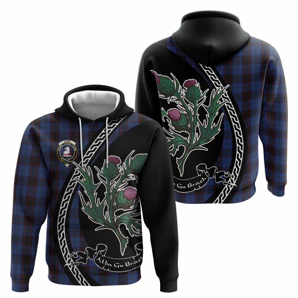 Home (Hume) Family Crest Tartan Hoodie Alba Thistle Inspired - Tartan Vibes Clothing