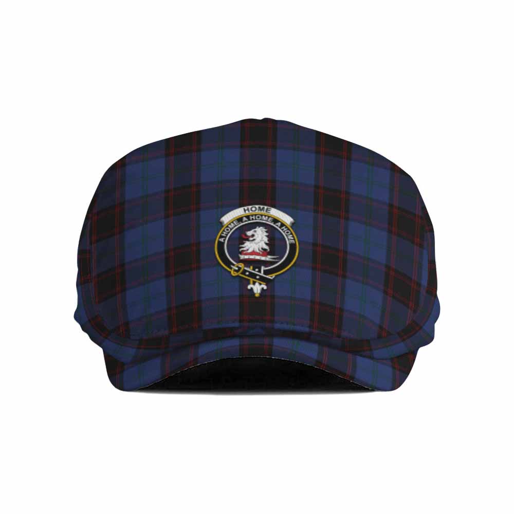Home (Hume) Family Crest Tartan Jeff Cap, Tartan Flat Cap