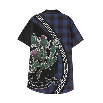 Home (Hume) Family Crest Tartan Kid Hawaiian Shirt Alba Thistle Inspired - Tartan Vibes Clothing