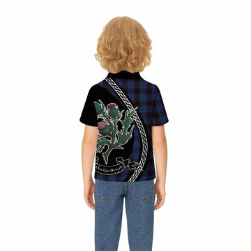Home (Hume) Family Crest Tartan Kid Polo Shirt Alba Thistle Inspired - Tartan Vibes Clothing