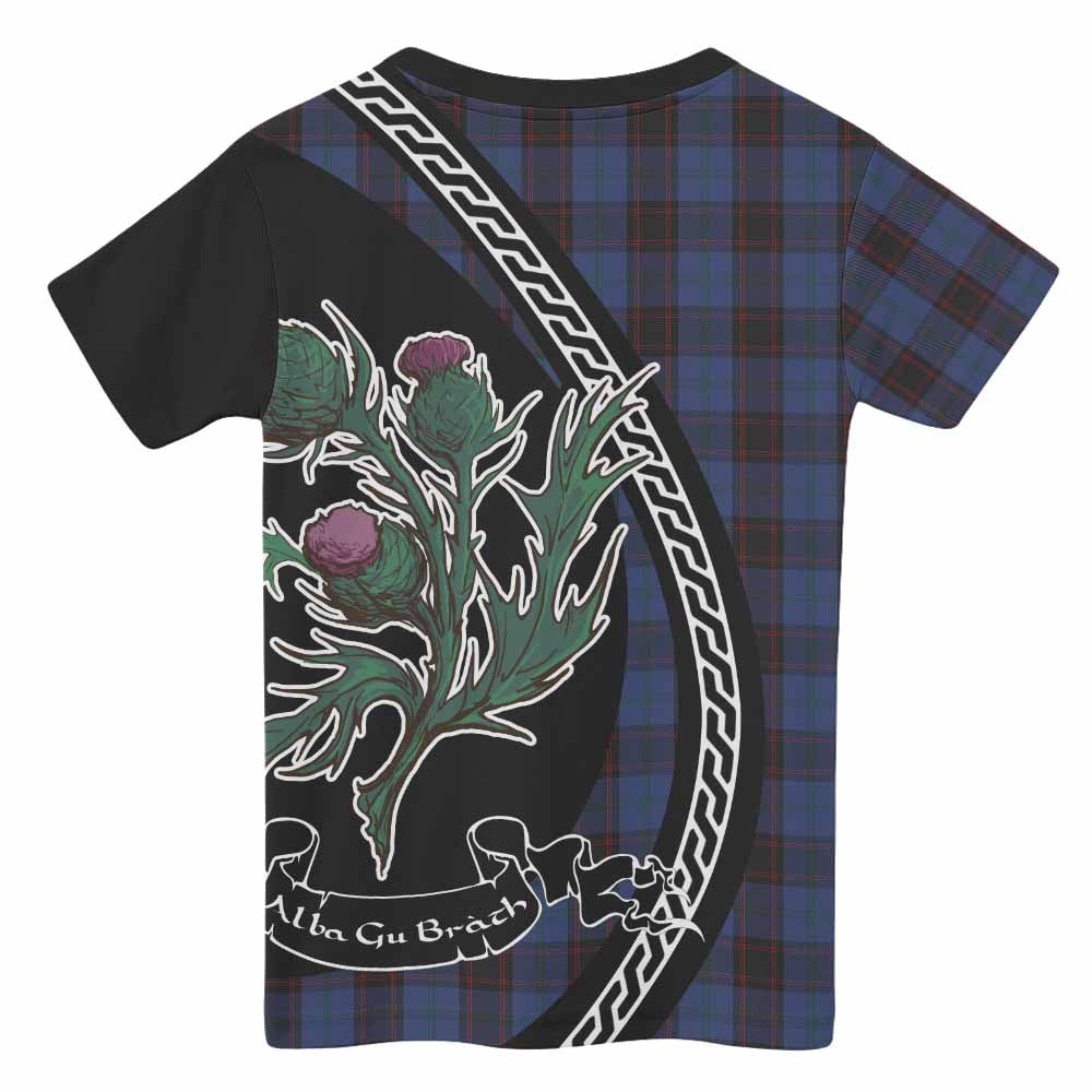 Home (Hume) Family Crest Tartan Kid T-shirt Alba Thistle Inspired - Tartan Vibes Clothing