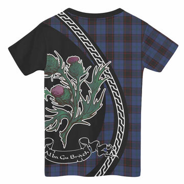 Home (Hume) Family Crest Tartan Kid T-shirt Alba Thistle Inspired