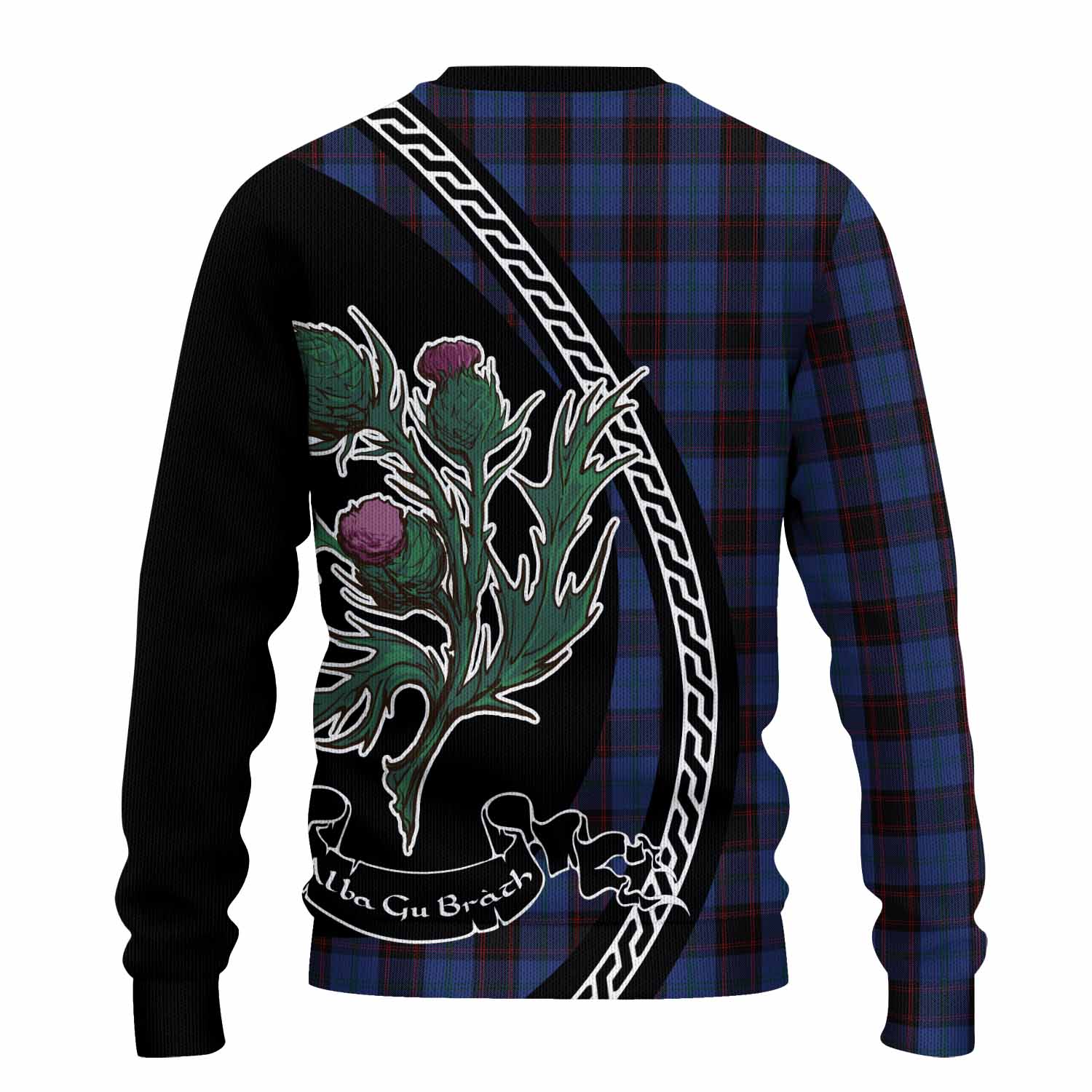 Home (Hume) Family Crest Tartan Knitted Sweater Alba Thistle Inspired - Tartan Vibes Clothing