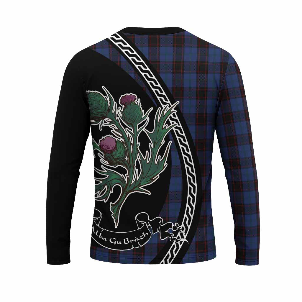 Home (Hume) Family Crest Tartan Long Sleeve T-Shirt Alba Thistle Inspired - Tartan Vibes Clothing