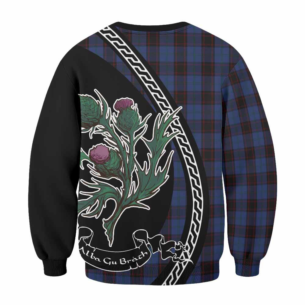 Home (Hume) Family Crest Tartan Sweatshirt Alba Thistle Inspired - Tartan Vibes Clothing