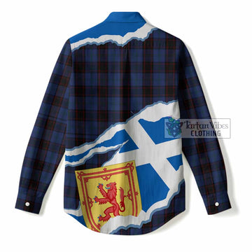 Home (Hume) Scotland Football Tartan Women Casual Shirt We'll Be Coming