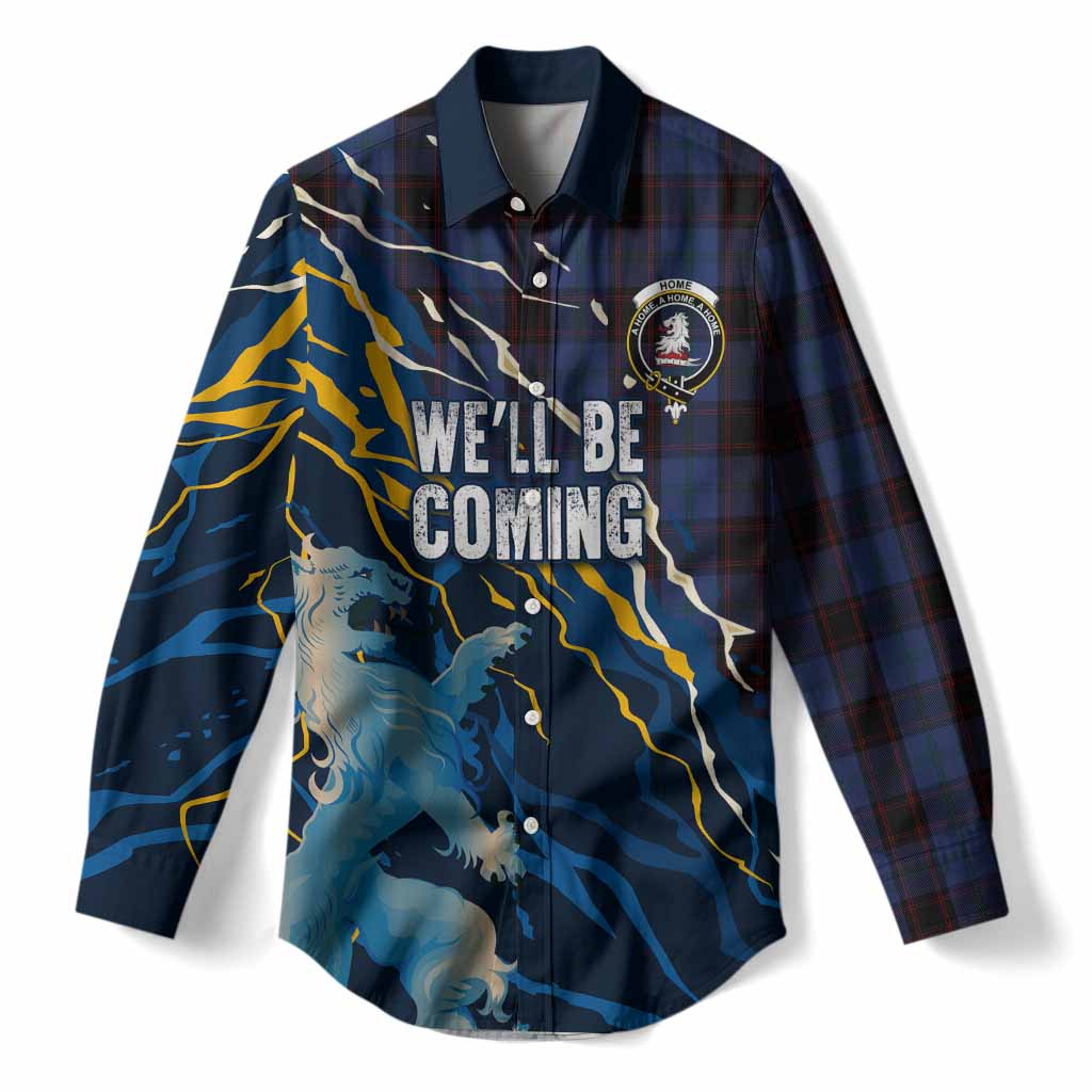 Home (Hume) Scotland Tartan Women Casual Shirt WC2026 Football - We'll Be Coming