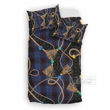 Home (Hume) Scottish Tartan Twisted Ropes Stylized Bedding Set