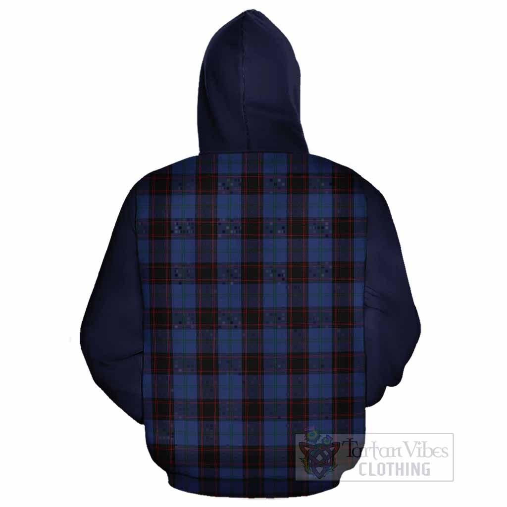 Home (Hume) Tartan Accent Cotton Hoodie with Family Crest