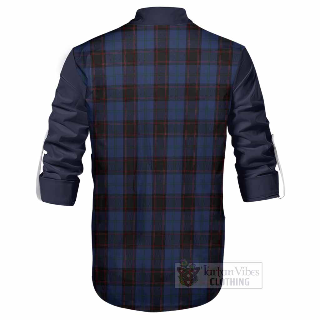 Home (Hume) Tartan Accent Ghillie Shirt with Family Crest