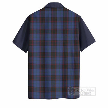 Home (Hume) Tartan Accent Hawaiian Shirt with Family Crest