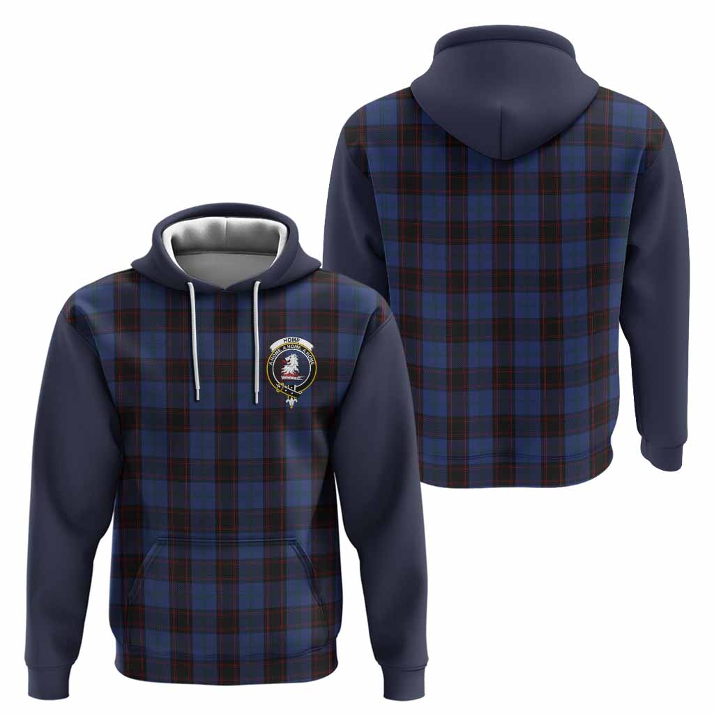 Home (Hume) Tartan Accent Hoodie with Family Crest