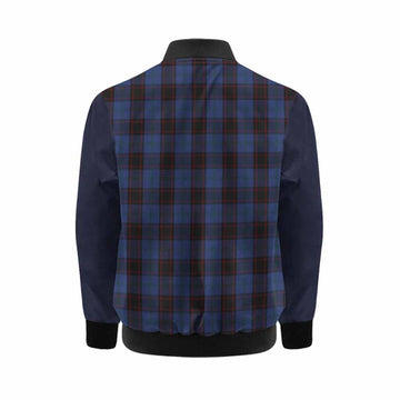 Home (Hume) Tartan Accent Kid Bomber Jacket with Family Crest