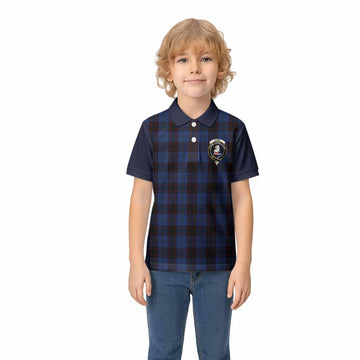 Home (Hume) Tartan Accent Kid Polo Shirt with Family Crest