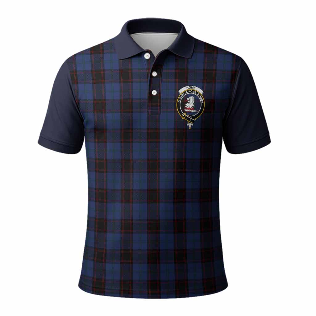 Home (Hume) Tartan Accent Polo Shirt with Family Crest