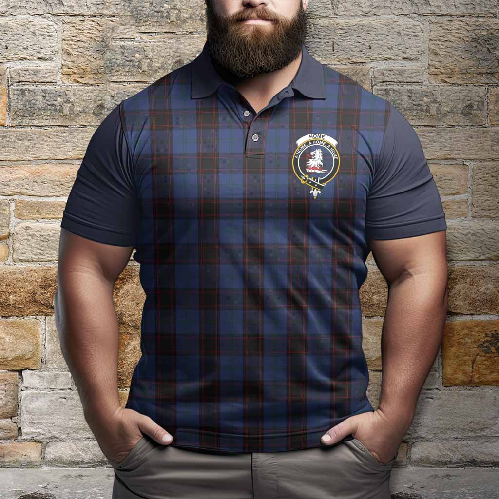 Home (Hume) Tartan Accent Polo Shirt with Family Crest