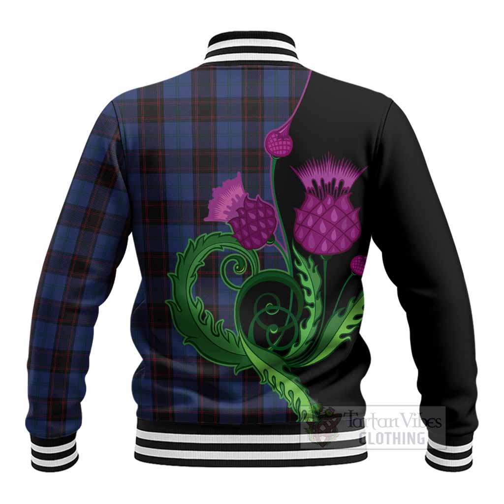 Home (Hume) Tartan Baseball Jacket Traditional Scottish Thistle