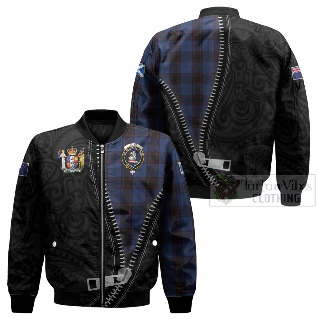 Home (Hume) Tartan Bomber Jacket New Zealand Pattern Unique Zipper Stylized