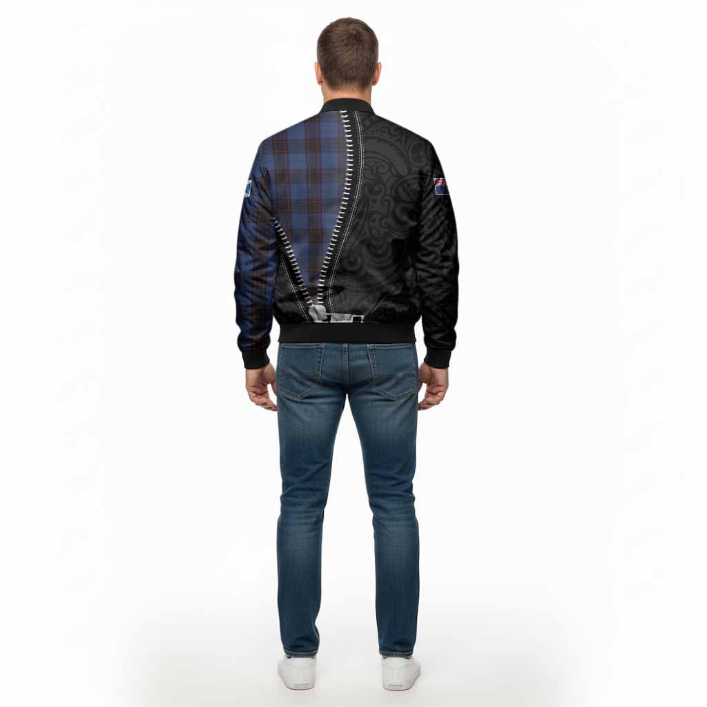 Home (Hume) Tartan Bomber Jacket New Zealand Pattern Unique Zipper Stylized