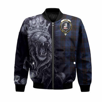 Home (Hume) Tartan Bomber Jacket Roaring Lion Heritage