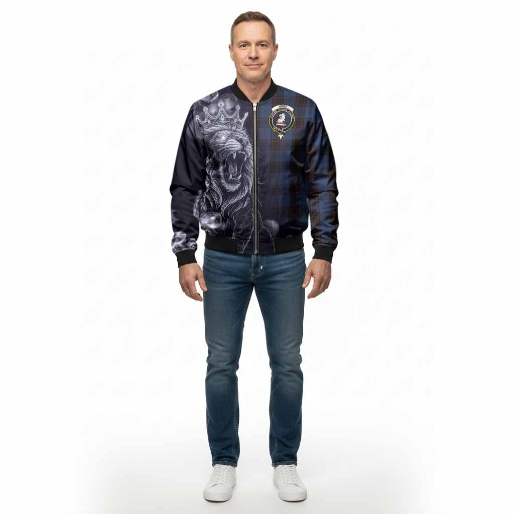 Home (Hume) Tartan Bomber Jacket Roaring Lion Heritage
