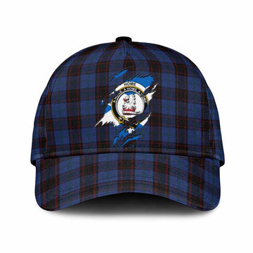 Home (Hume) Tartan Classic Cap with Family Crest In Me Style