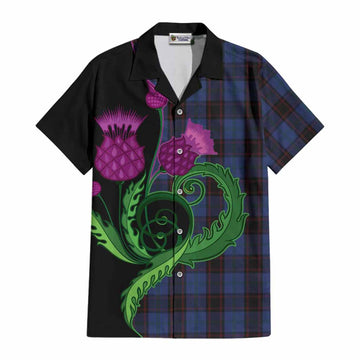 Home (Hume) Tartan Cotton Hawaiian Shirt Traditional Scottish Thistle
