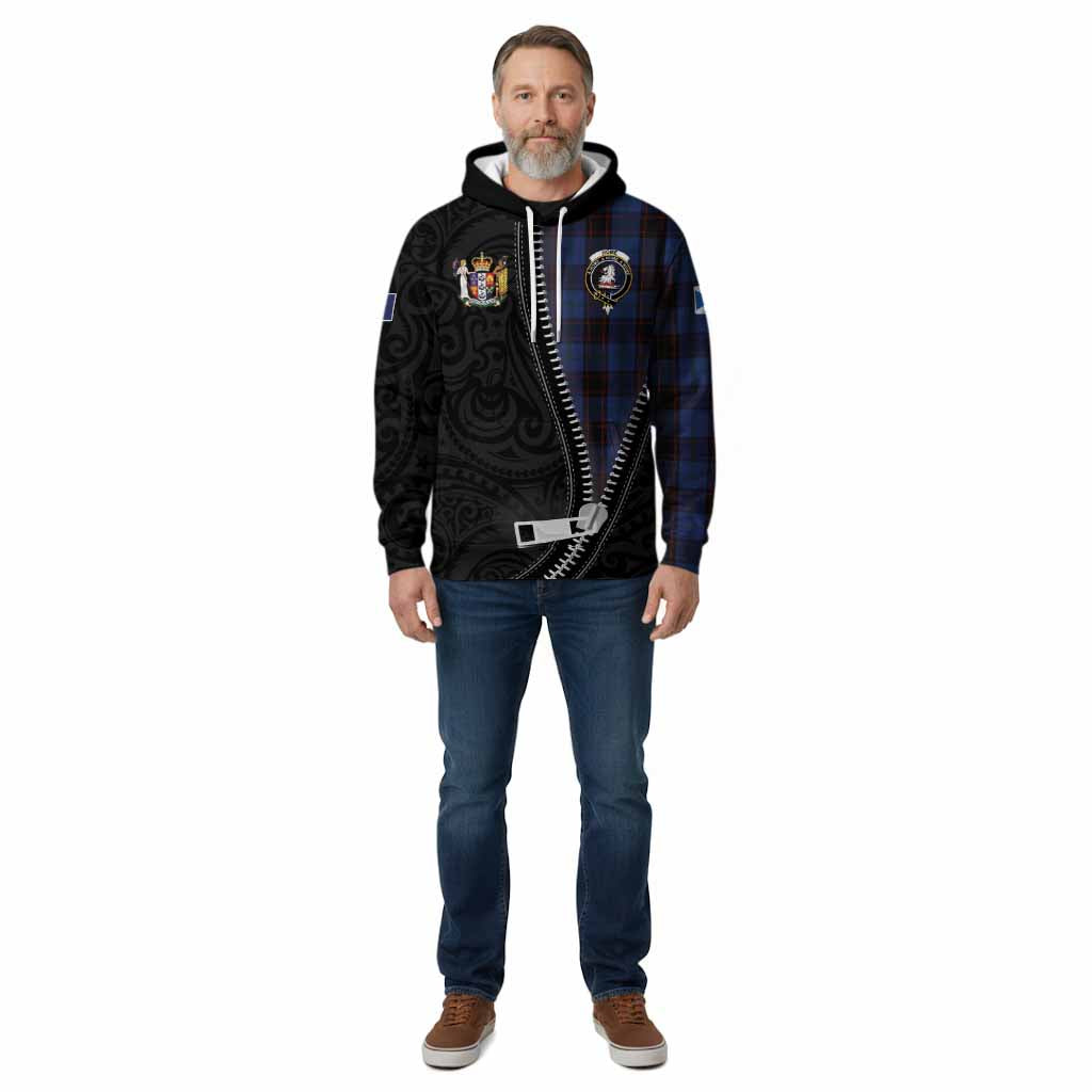 Home (Hume) Tartan Cotton Hoodie New Zealand Pattern Unique Zipper Stylized